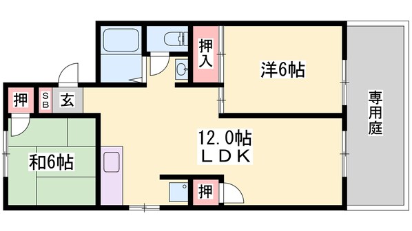 野里駅 徒歩15分 2階の物件間取画像